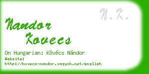 nandor kovecs business card